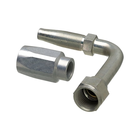 Gates G34504-0808, Male SAE 45 Flare Inverted Swivel - 90 Bent Tube - Steel (C5CXH, C5C, C5D & C5M Hose) G34504-0808